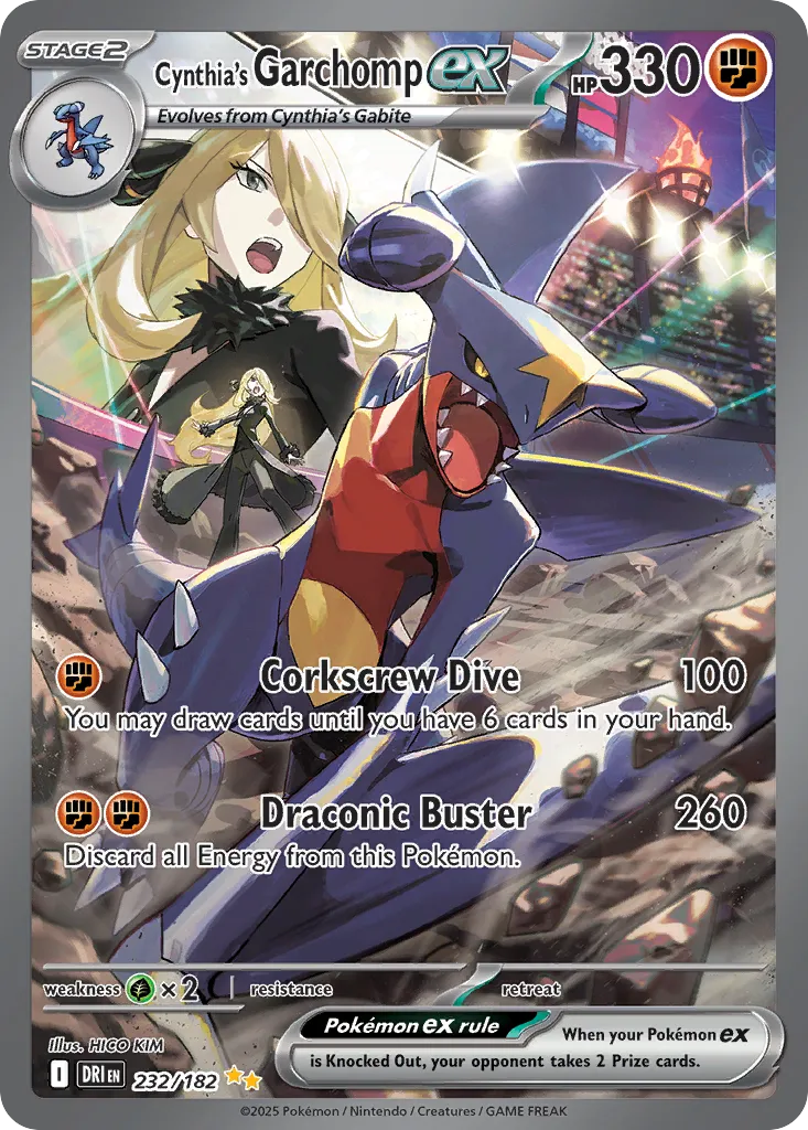 Cynthia's Garchomp ex from SV10: Destined Rivals - Pokemon