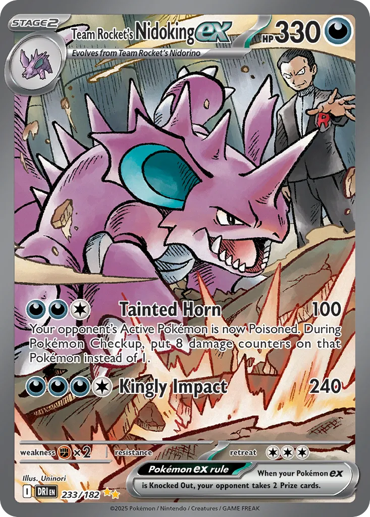 Team Rocket's Nidoking ex — SV10: Destined Rivals — Pokemon