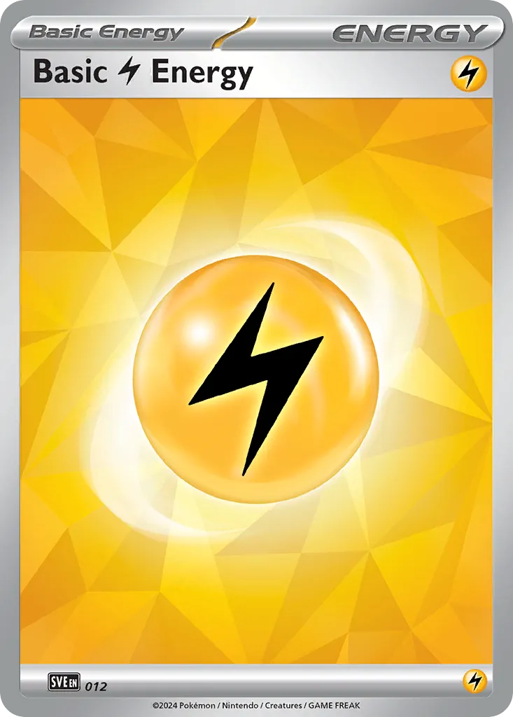 Basic Lightning Energy — SVE: Scarlet & Violet Energies — Pokémon
