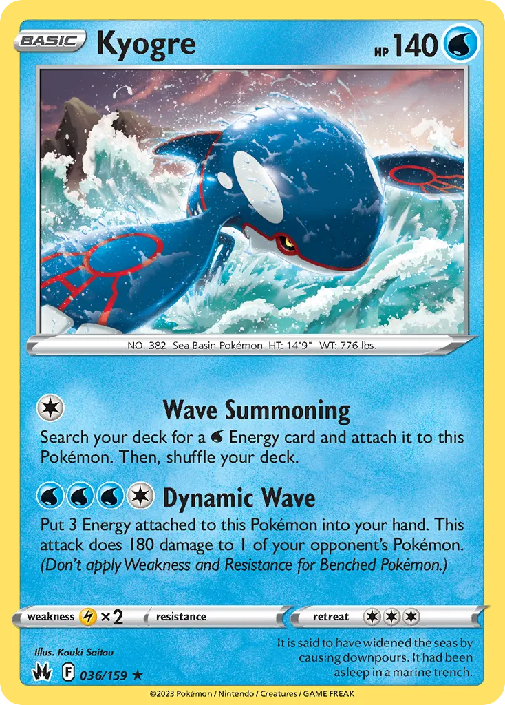 Kyogre — SWSH: Crown Zenith — Pokémon