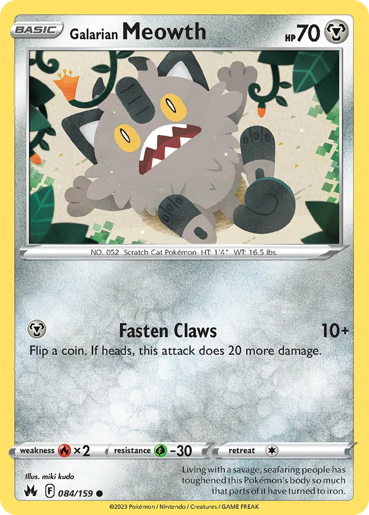 Galarian Meowth — SWSH: Crown Zenith — Pokémon