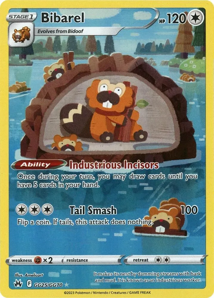 Bibarel — SWSH: Crown Zenith: Galarian Gallery — Pokémon
