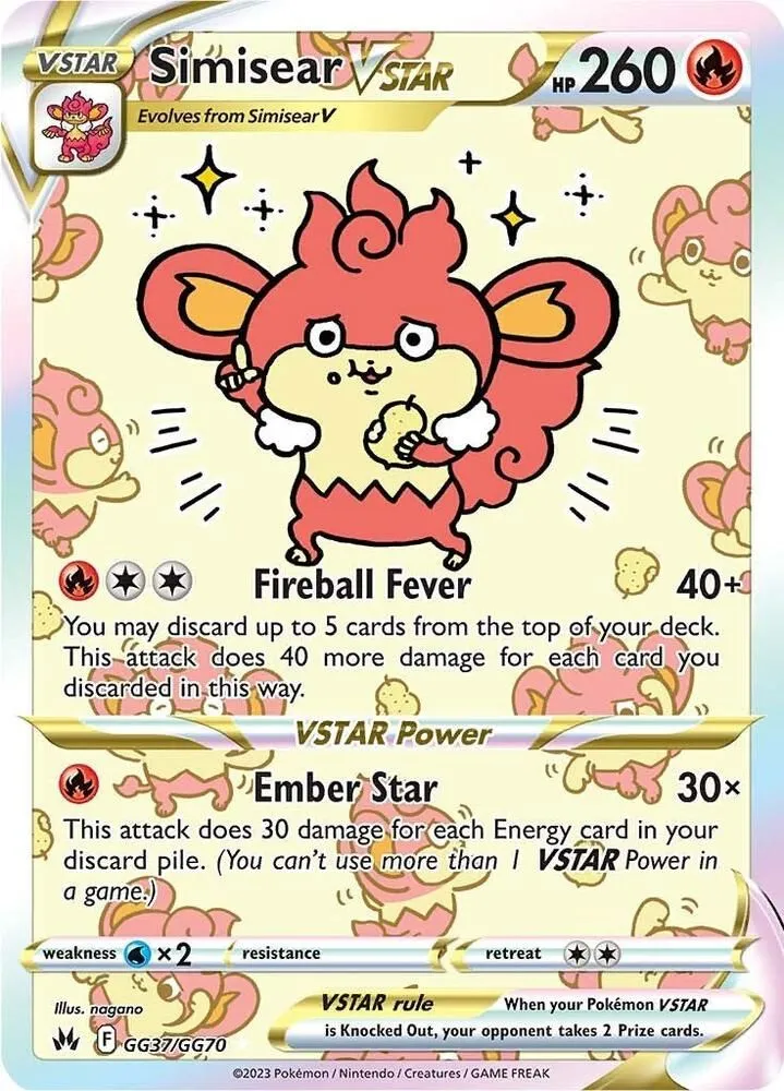 Simisear VSTAR — SWSH: Crown Zenith: Galarian Gallery — Pokémon