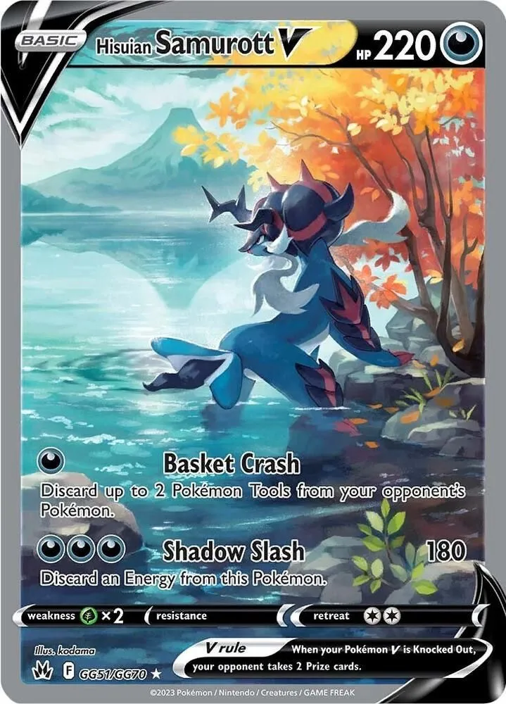 Hisuian Samurott V — SWSH: Crown Zenith: Galarian Gallery — Pokémon