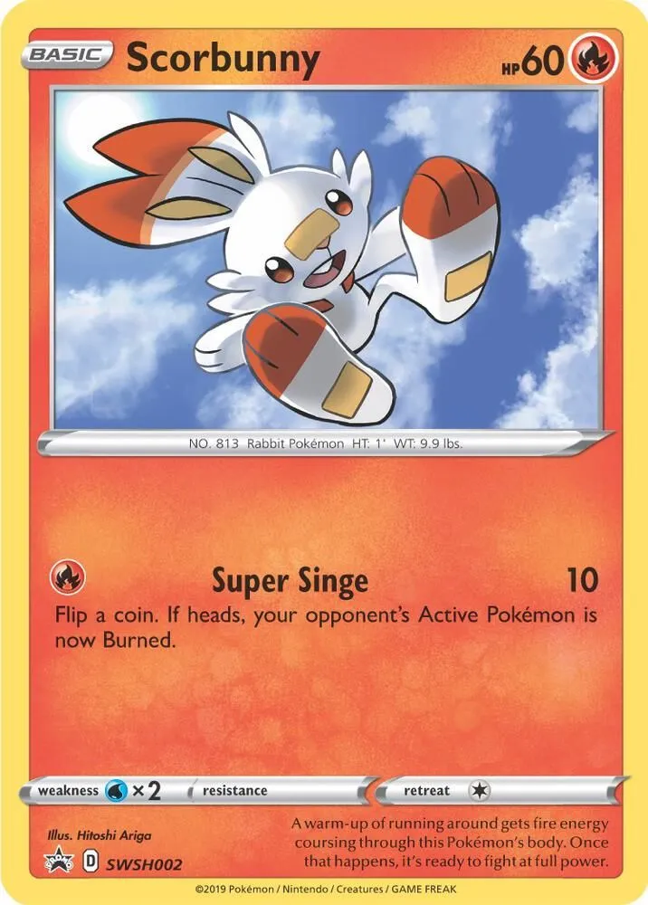 Scorbunny — SWSH: Sword & Shield Promo Cards — Pokémon