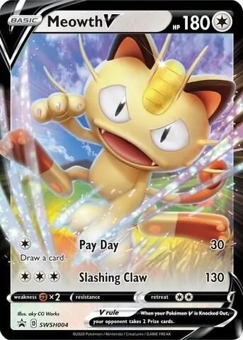 Meowth V — SWSH: Sword & Shield Promo Cards — Pokémon