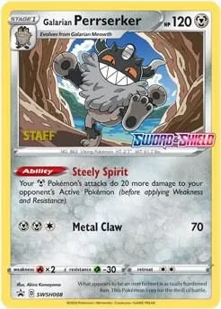 Galarian Perrserker — SWSH: Sword & Shield Promo Cards — Pokemon