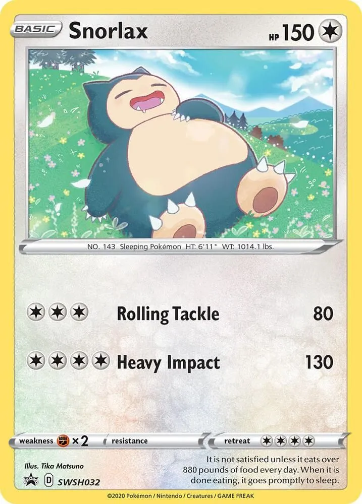 Snorlax — SWSH: Sword & Shield Promo Cards — Pokemon