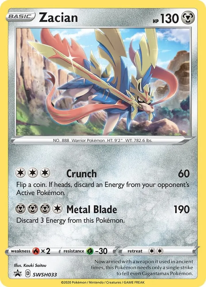 Zacian — SWSH: Sword & Shield Promo Cards — Pokemon