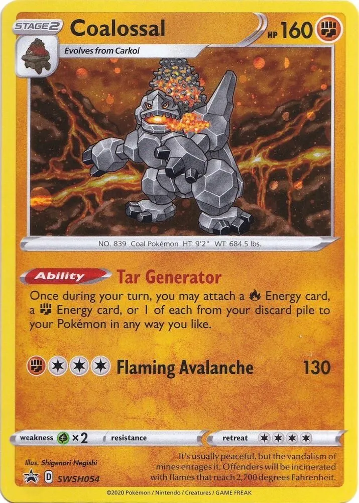 Coalossal — SWSH: Sword & Shield Promo Cards — Pokemon