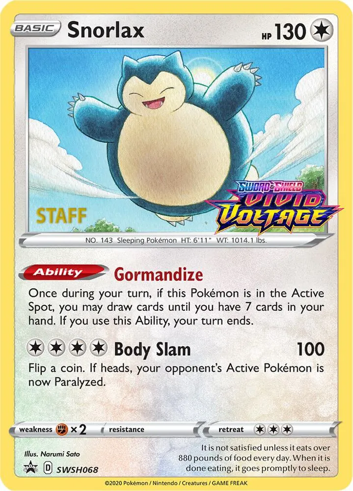 Snorlax — SWSH: Sword & Shield Promo Cards — Pokemon