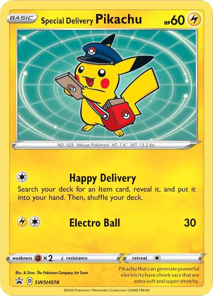 Special Delivery Pikachu — SWSH: Sword & Shield Promo Cards — Pokemon
