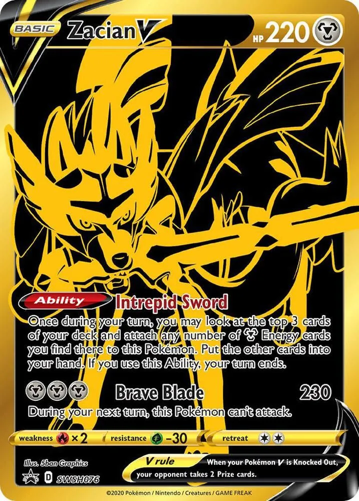 Zacian V from SWSH: Sword & Shield Promo Cards - Pokemon