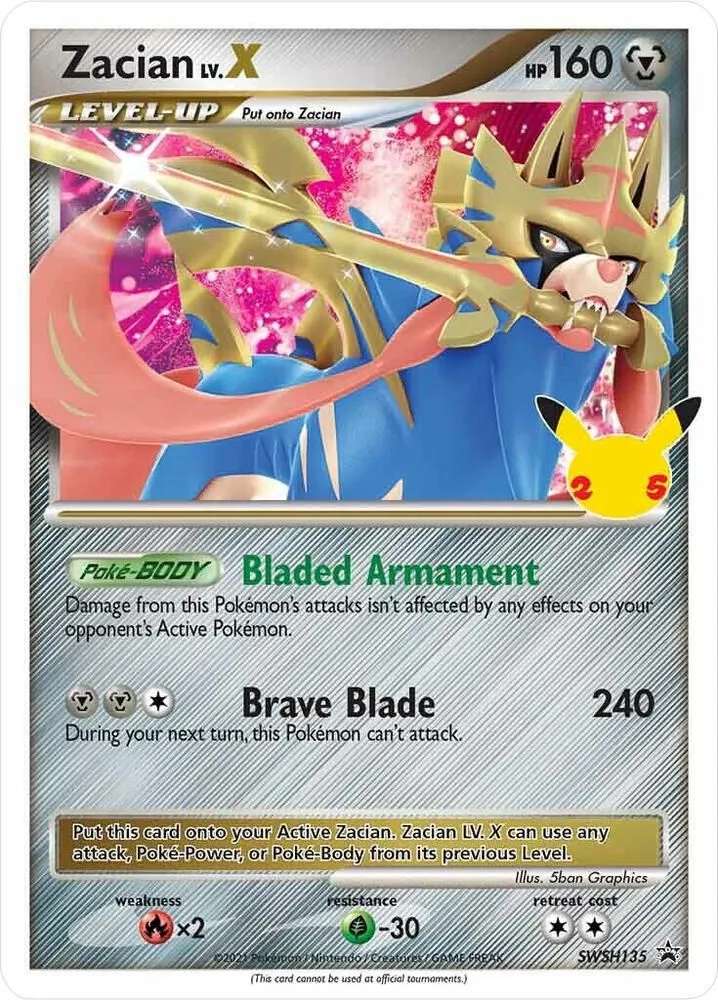 Zacian LV.X — SWSH: Sword & Shield Promo Cards — Pokémon
