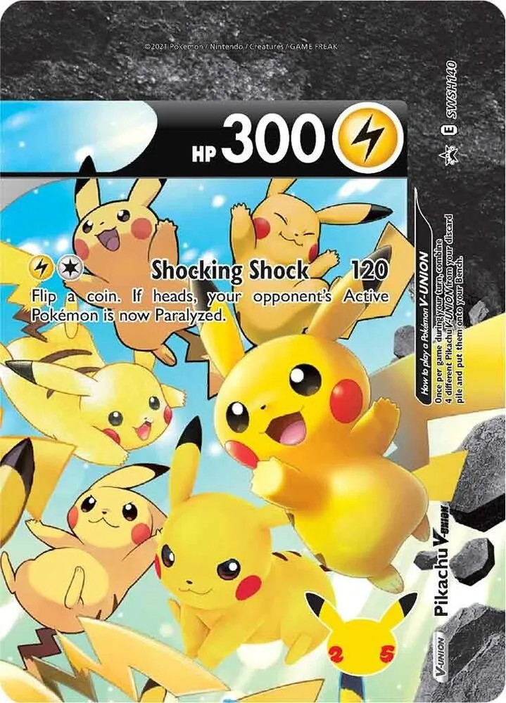 Pikachu V-UNION — SWSH: Sword & Shield Promo Cards — Pokemon