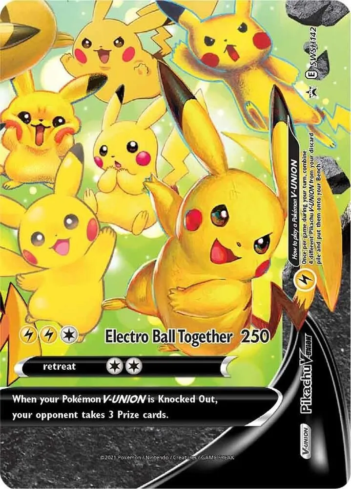 Pikachu V-UNION — SWSH: Sword & Shield Promo Cards — Pokémon