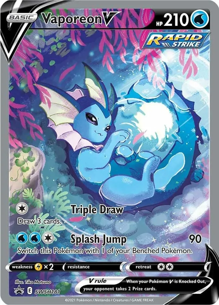 Vaporeon V — SWSH: Sword & Shield Promo Cards — Pokemon