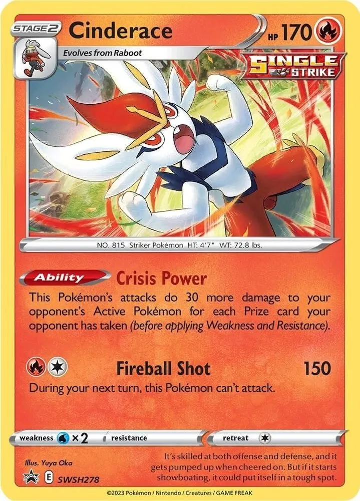 Cinderace — SWSH: Sword & Shield Promo Cards — Pokémon