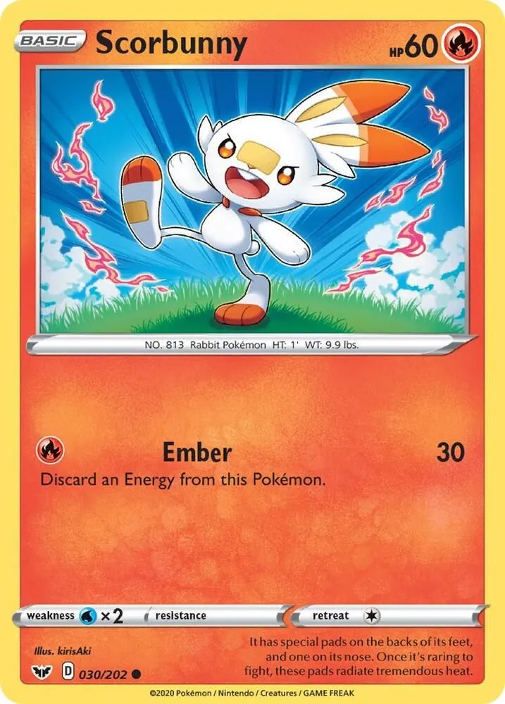 Scorbunny — SWSH01: Sword & Shield Base Set — Pokemon