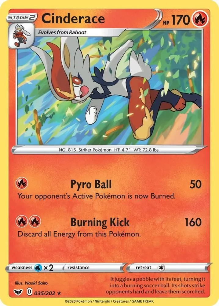 Cinderace — SWSH01: Sword & Shield Base Set — Pokémon