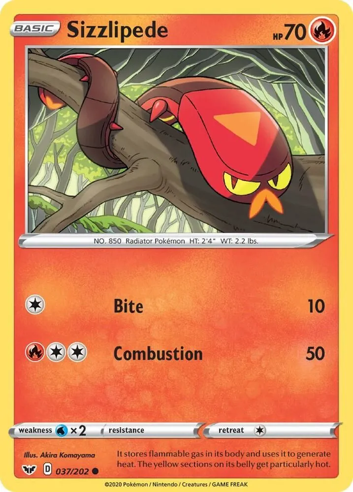 Sizzlipede — SWSH01: Sword & Shield Base Set — Pokémon