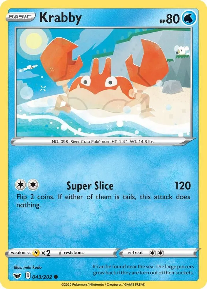 Krabby — SWSH01: Sword & Shield Base Set — Pokémon