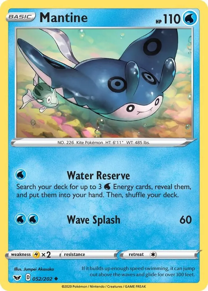 Mantine — SWSH01: Sword & Shield Base Set — Pokémon