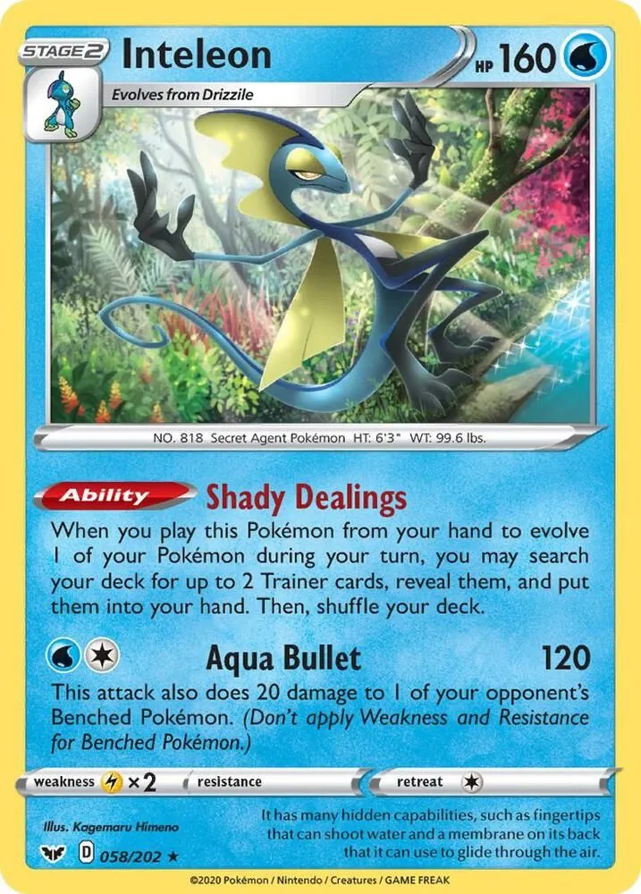 Inteleon — SWSH01: Sword & Shield Base Set — Pokémon