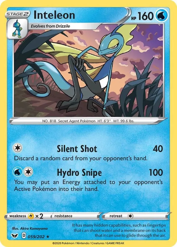 Inteleon — SWSH01: Sword & Shield Base Set — Pokémon