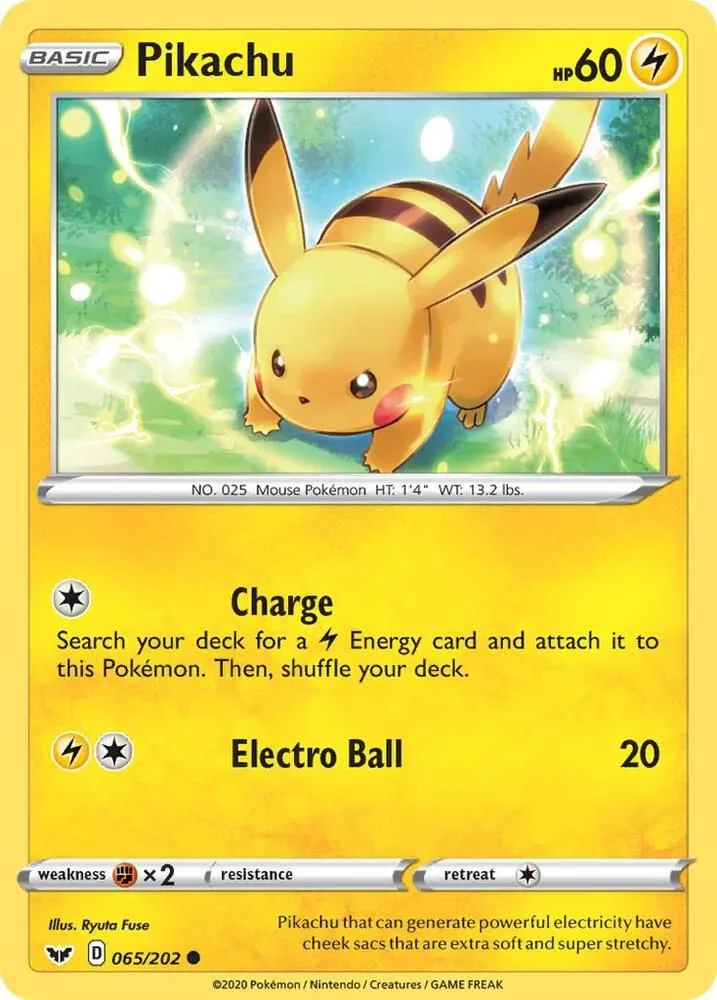 Pikachu — SWSH01: Sword & Shield Base Set — Pokémon