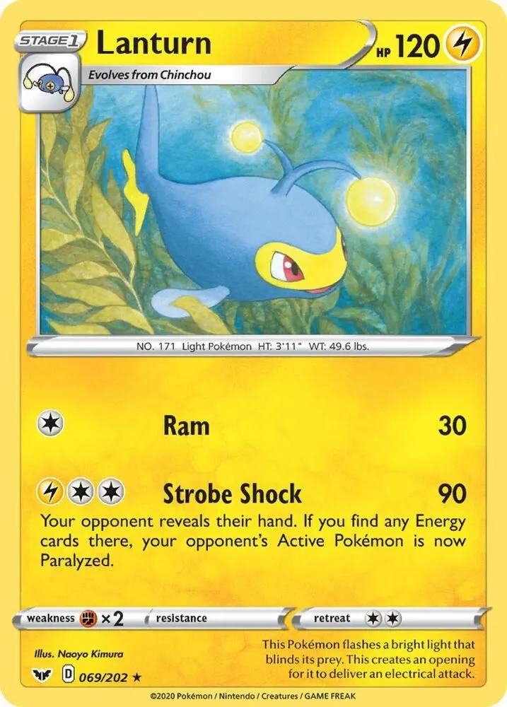 Lanturn — SWSH01: Sword & Shield Base Set — Pokemon