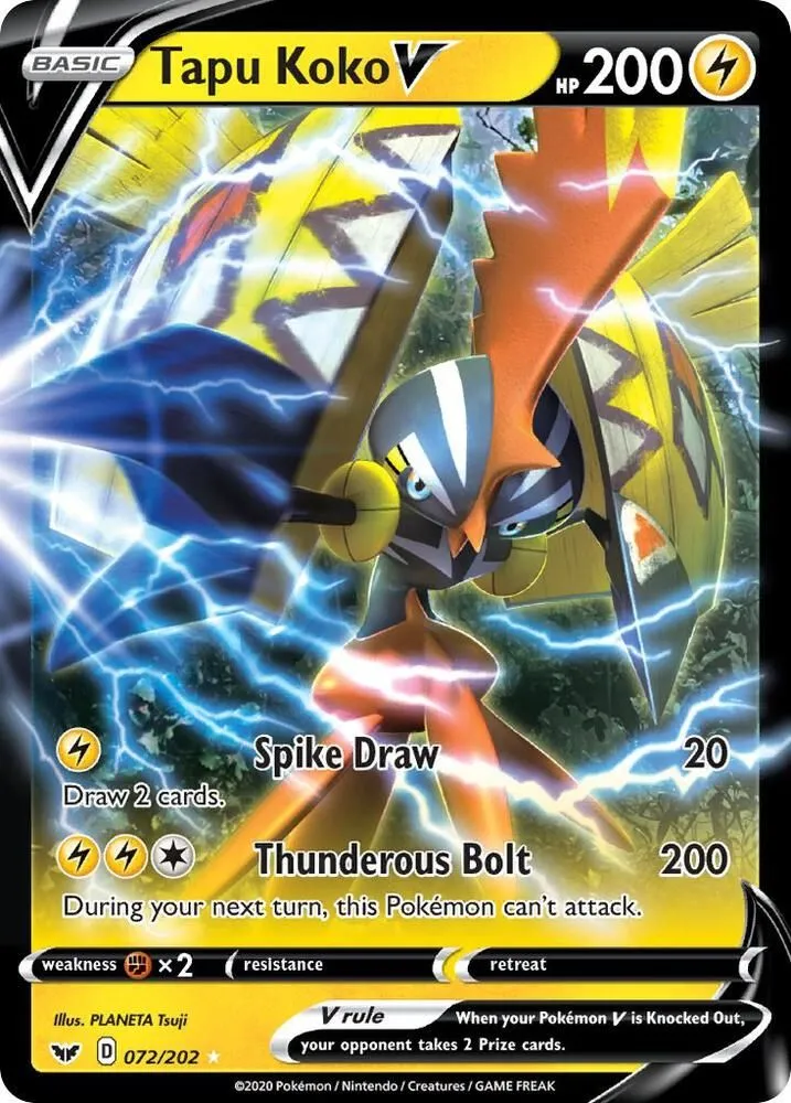 Tapu Koko V — SWSH01: Sword & Shield Base Set — Pokémon