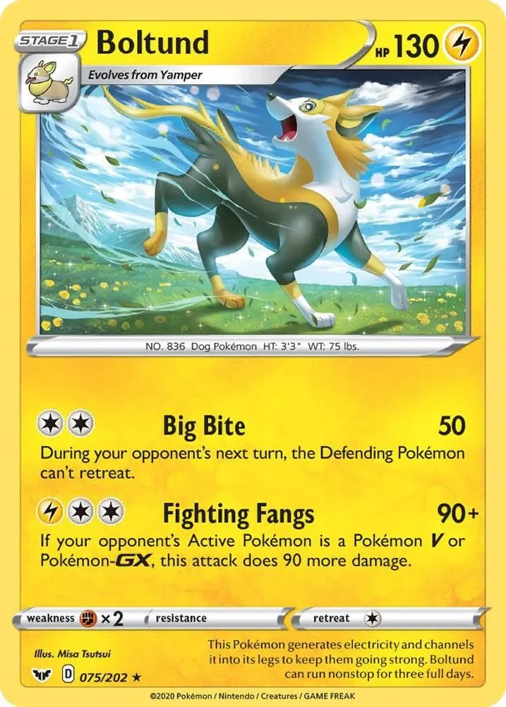 Boltund — SWSH01: Sword & Shield Base Set — Pokémon