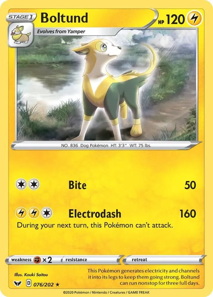 Boltund — SWSH01: Sword & Shield Base Set — Pokémon
