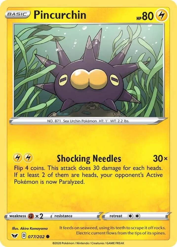 Pincurchin — SWSH01: Sword & Shield Base Set — Pokémon
