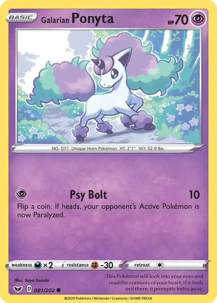 Galarian Ponyta — SWSH01: Sword & Shield Base Set — Pokémon