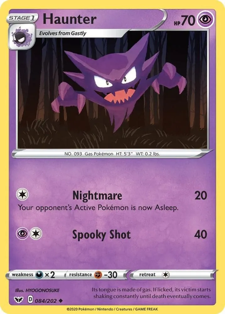 Haunter — SWSH01: Sword & Shield Base Set — Pokemon