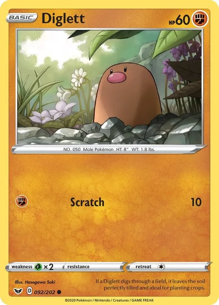Diglett — SWSH01: Sword & Shield Base Set — Pokemon