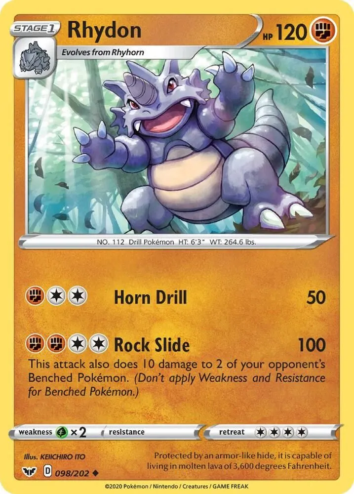 Rhinoféros — SWSH01: Sword & Shield Base Set — Pokémon