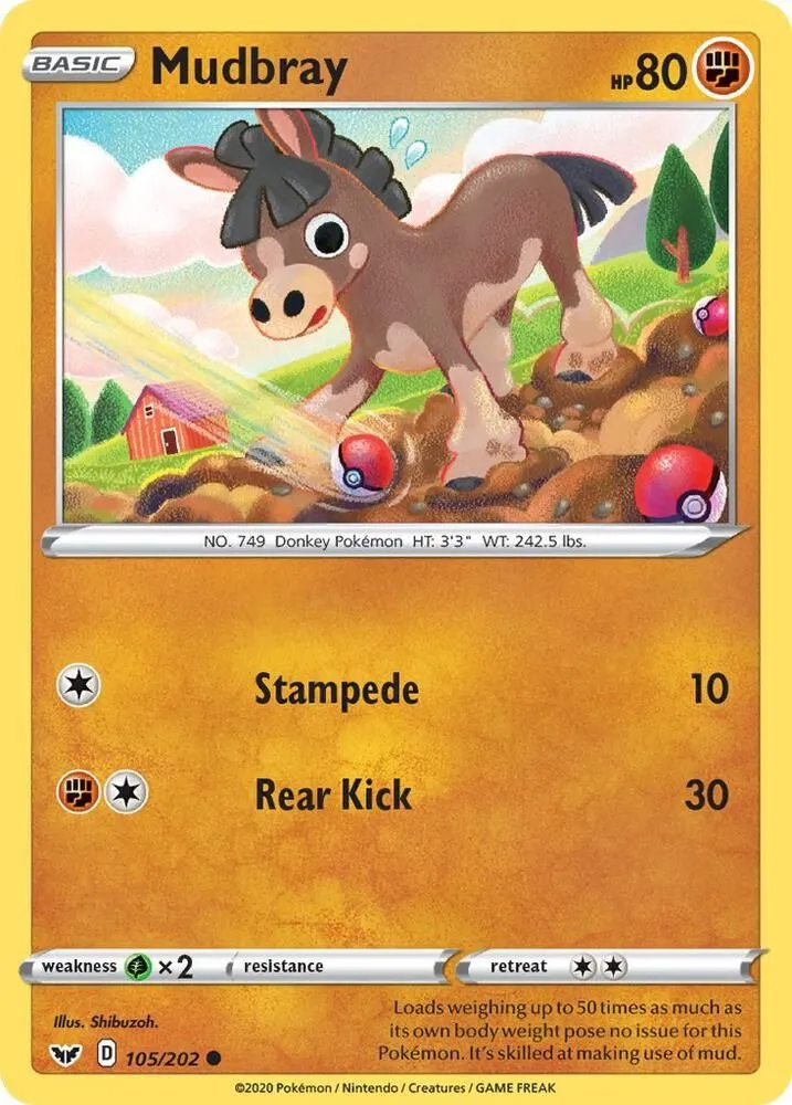 Mudbray — SWSH01: Sword & Shield Base Set — Pokémon