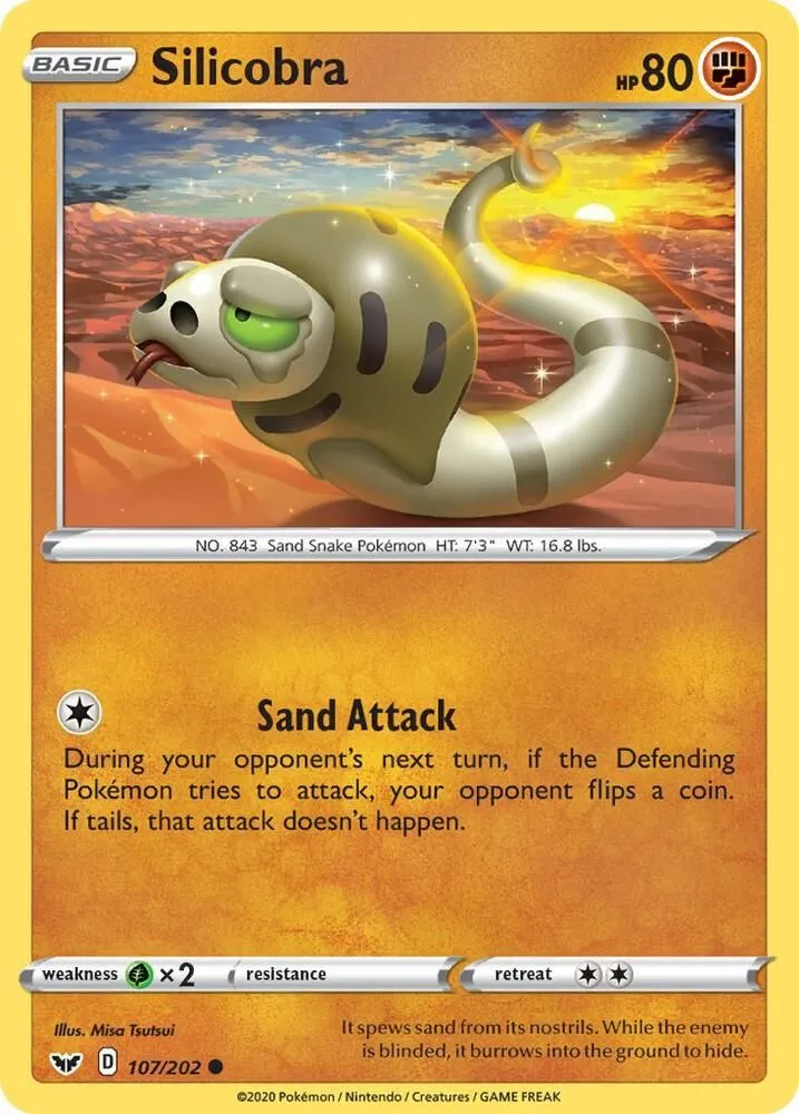 Silicobra — SWSH01: Sword & Shield Base Set — Pokémon