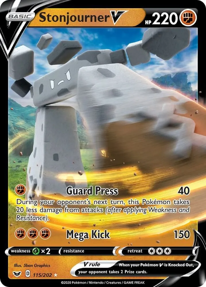 Stonjourner V — SWSH01: Sword & Shield Base Set — Pokemon