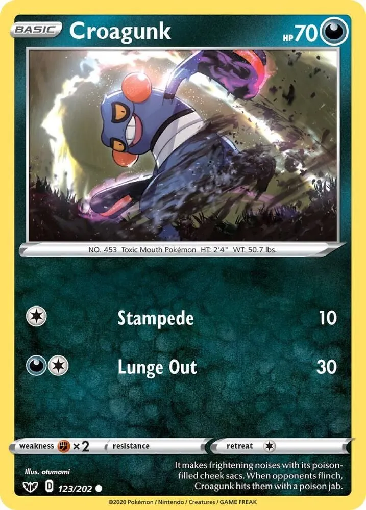 Croagunk — SWSH01: Sword & Shield Base Set — Pokémon