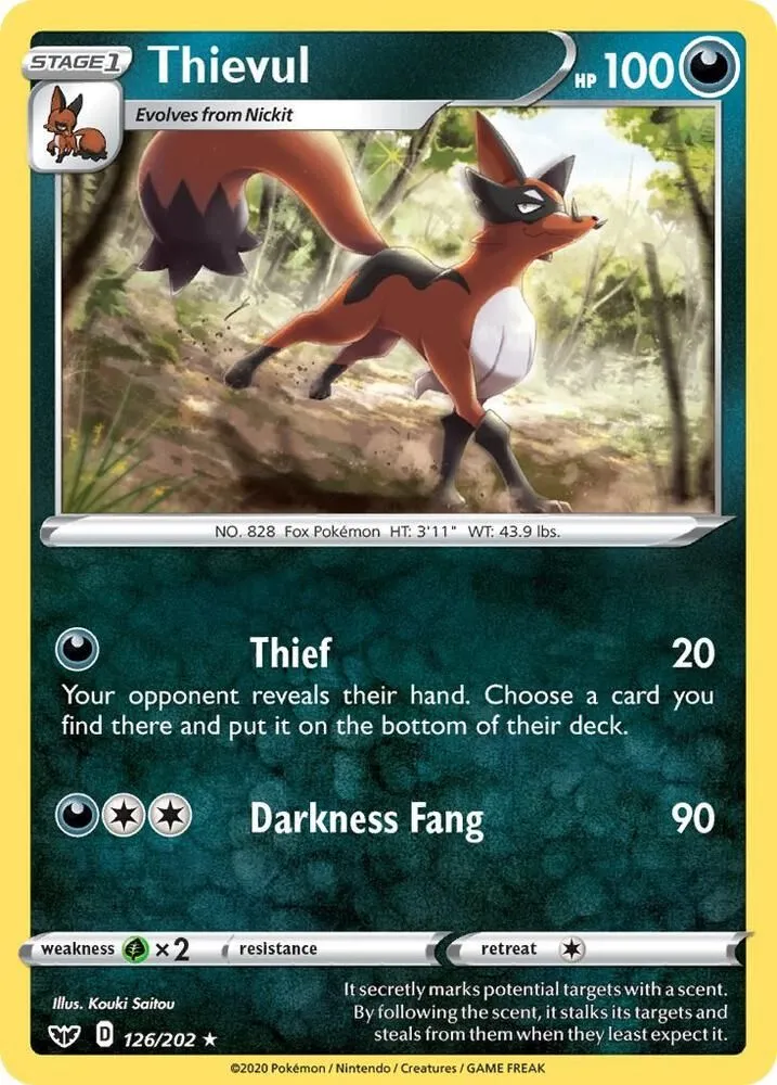 Thievul — SWSH01: Sword & Shield Base Set — Pokemon