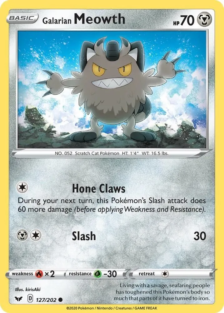 Miaouss de Galar — SWSH01: Sword & Shield Base Set — Pokémon