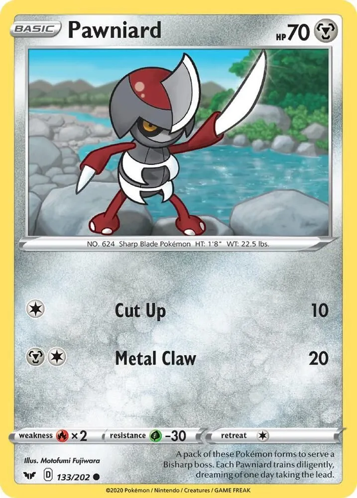 Pawniard — SWSH01: Sword & Shield Base Set — Pokémon