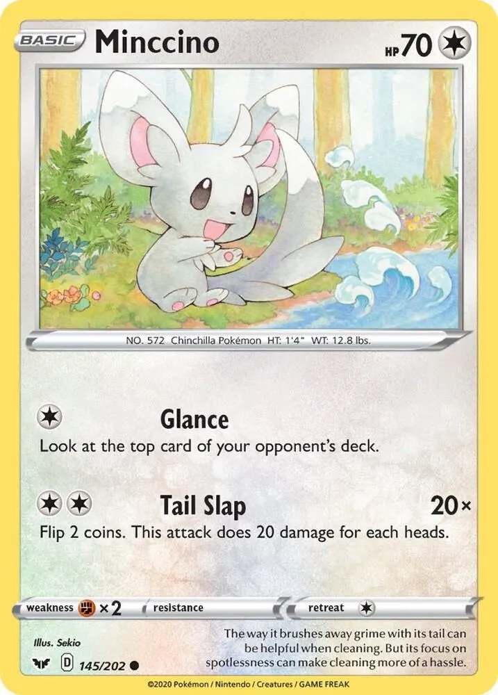 Minccino — SWSH01: Sword & Shield Base Set — Pokémon