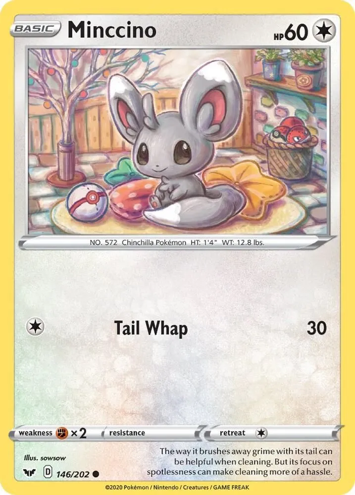 Minccino — SWSH01: Sword & Shield Base Set — Pokémon
