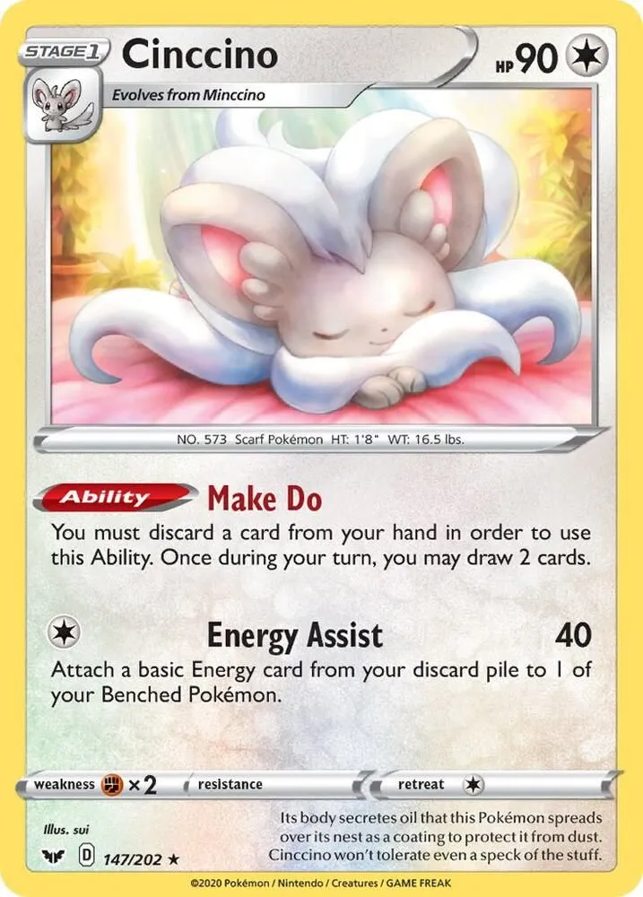 Cinccino — SWSH01: Sword & Shield Base Set — Pokémon