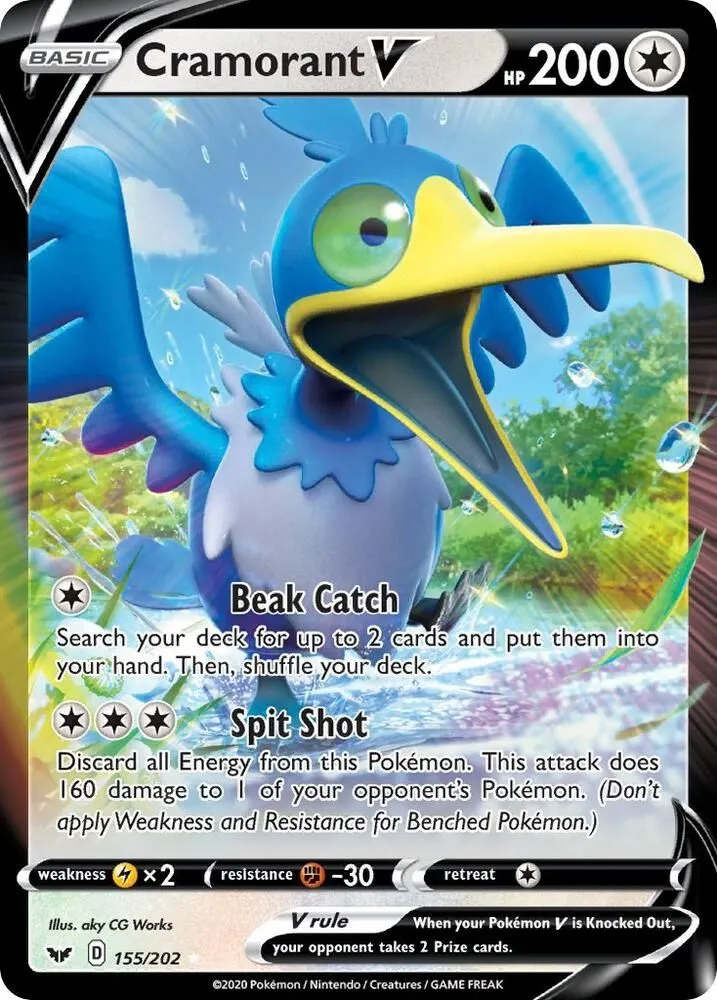 Cramorant V from SWSH01: Sword & Shield Base Set - Pokemon
